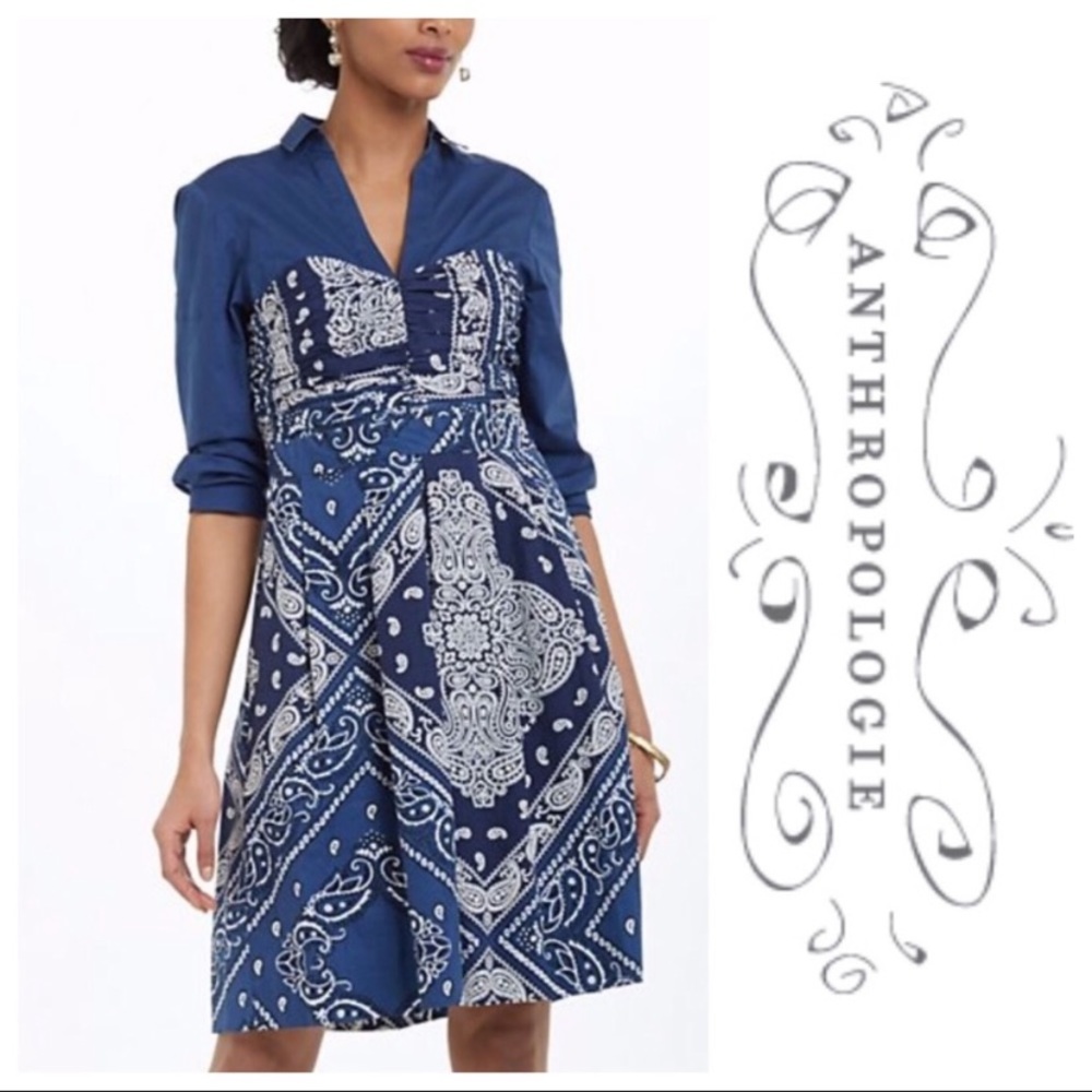 Holding Horses Flared Bandana Shirt Dress